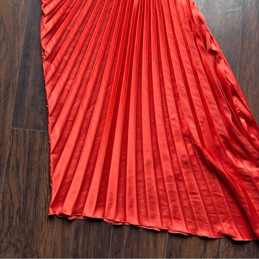 Kaei&Shi Satin Prom One Shoulder Cutout Asymmetrical Pleated Dress - Picture 6 of 8